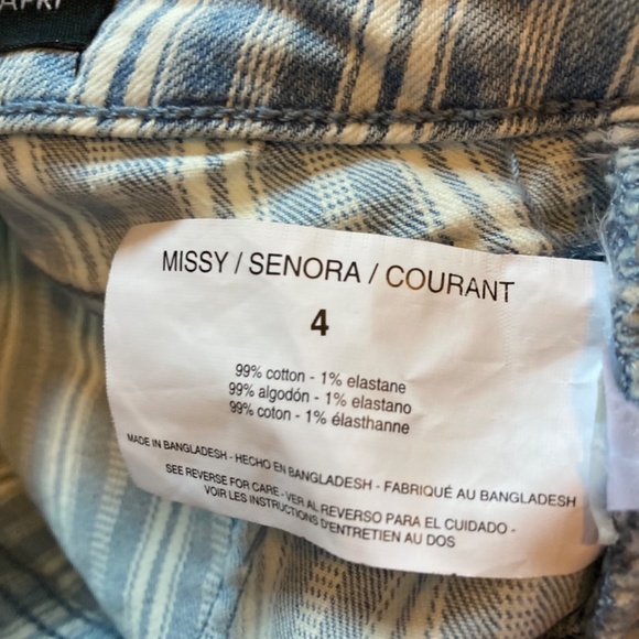 Nine West blue white striped chrystie capri straight leg missy jeans - Picture 7 of 8